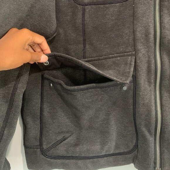 Lululemon Dark Grey Men Jacket with Pockets Size L - Picture 5 of 15